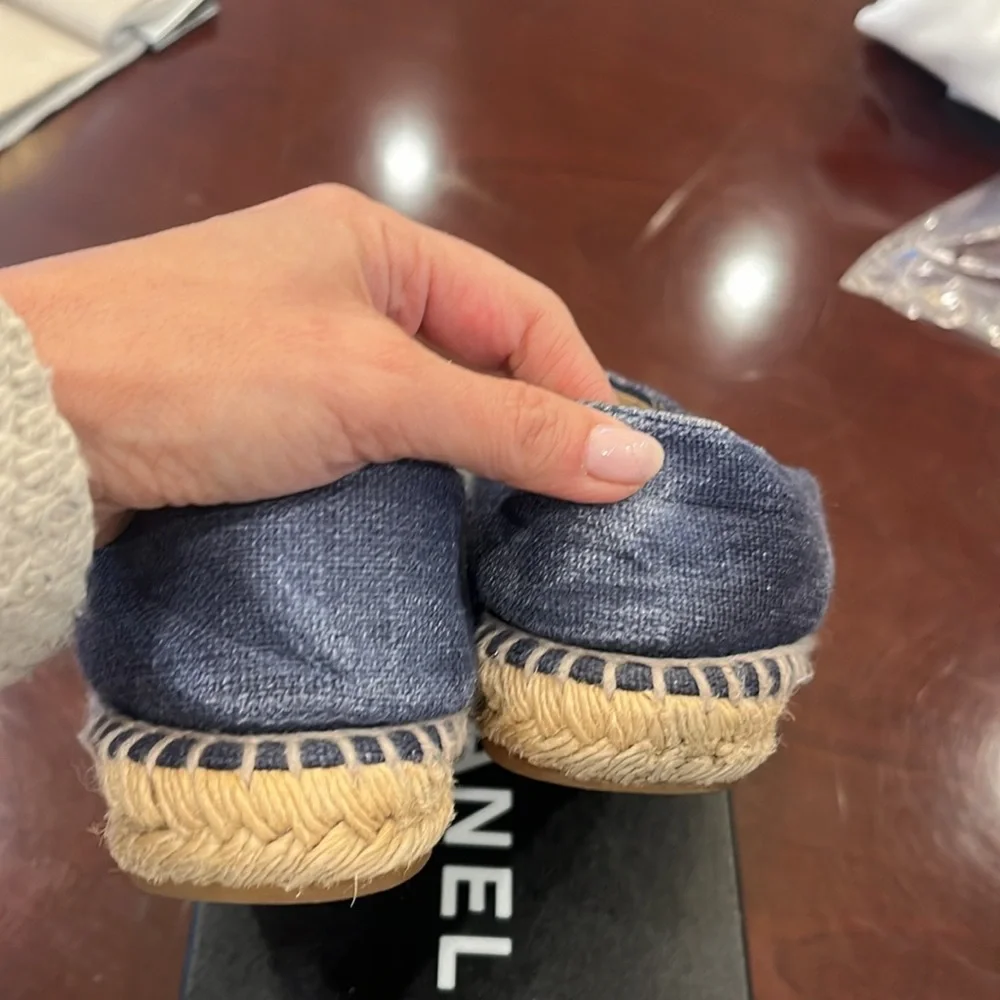 Chanel Navy Espadrilles